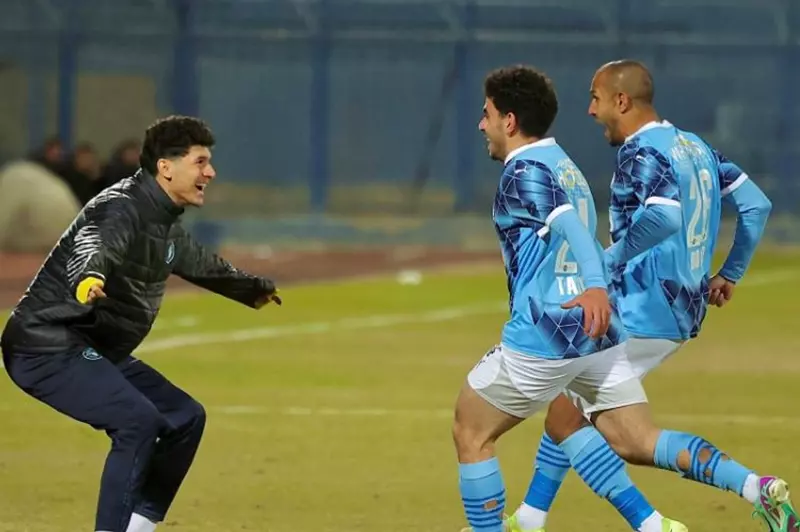 احتفال دودو الجباس لاعب بيراميدز